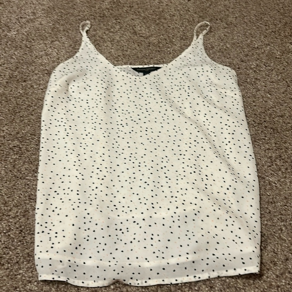 EUC - lined camisole style shirt with adjustable straps